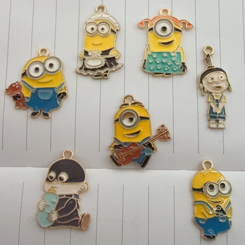 Party Games Ideas - 10pcs alloy drip oil cartoon pendant,