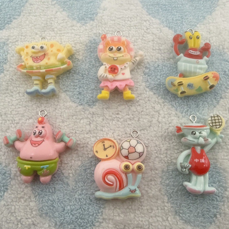 Party Games Ideas - 10pcs cartoon resin pendant, DIY jewelry