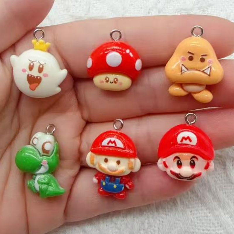 Party Games Ideas - 10pcs resin cartoon pendant, DIY jewelry