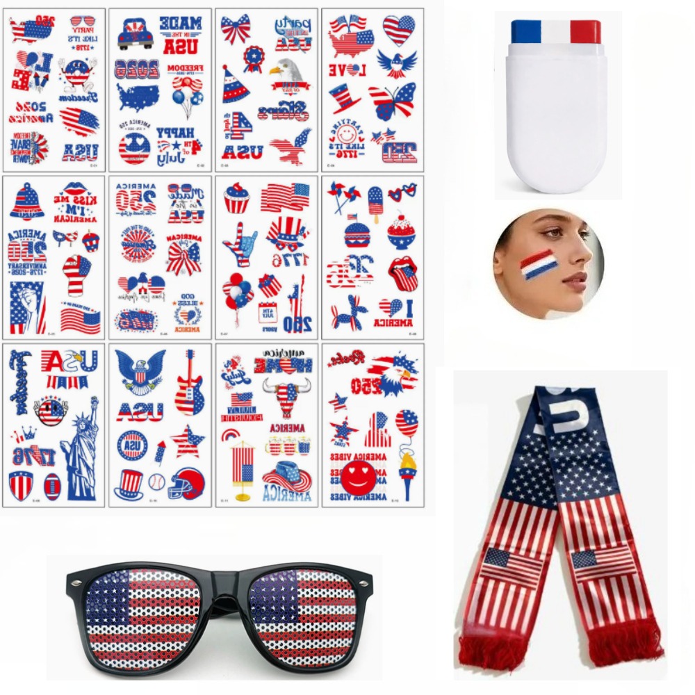 2026 USA Fan Kit Patriotic Sup - Party Games Usa recension och pris