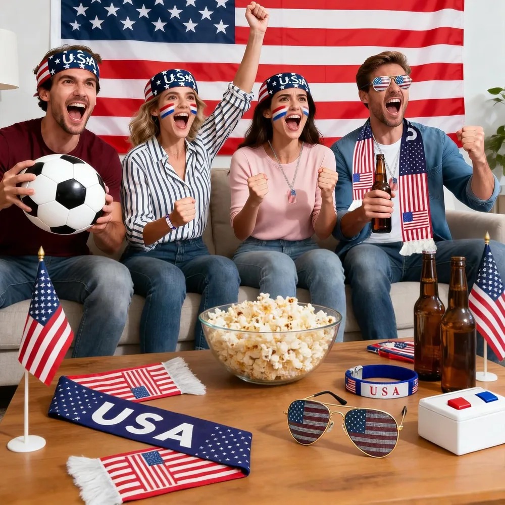2026 USA Fan Kit Patriotic Sup - Party Games Usa recension och pris
