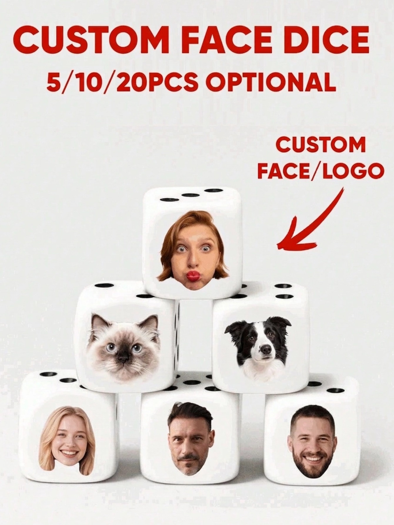 Custom Face Dice Personalized  - Party Games Christmas recension och pris