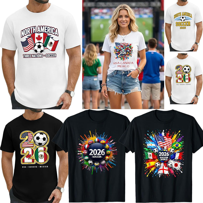 2026 Soccer Fan T-Shirt Men US - Party Games Usa recension och pris