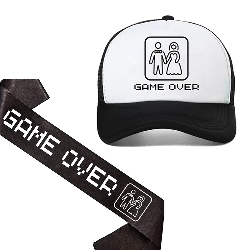 Groom To Be Sash Game Over Hat - Party Games Bachelorette recension och pris