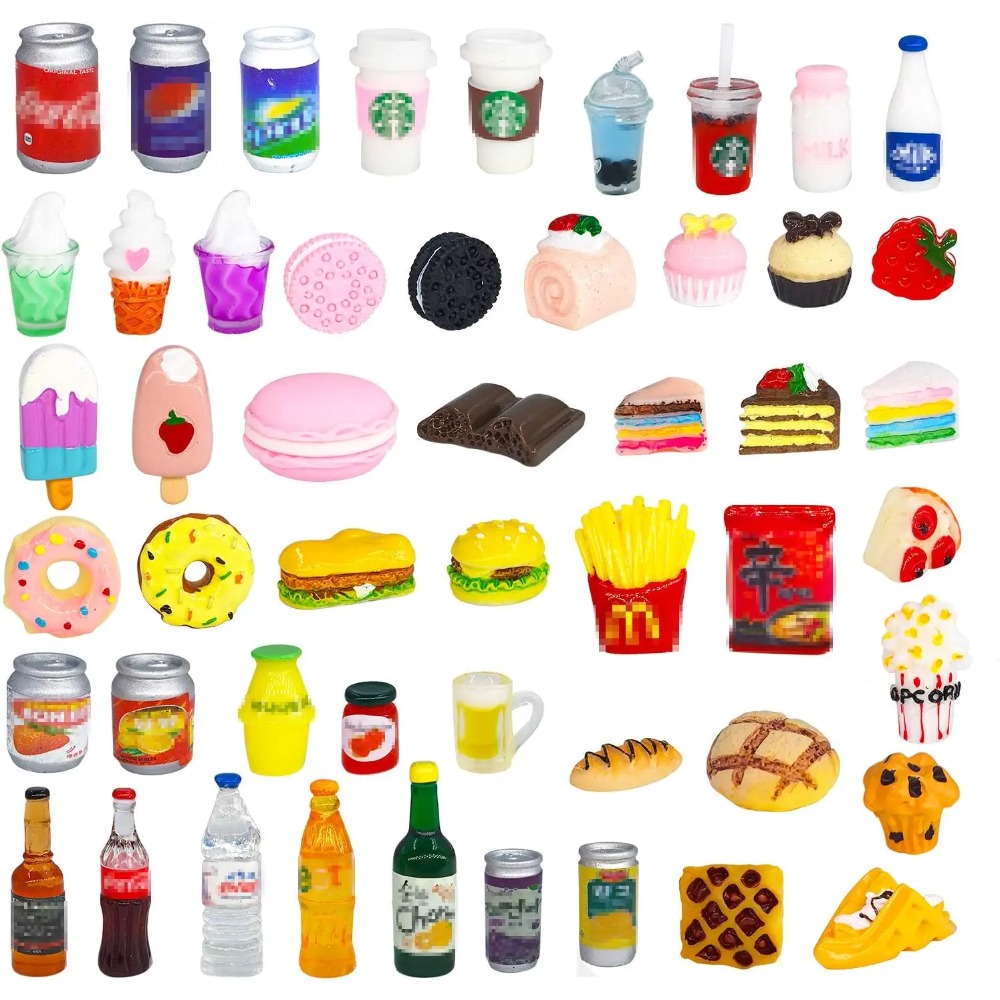 50Pcs Miniature Food Drink Bot - Party Games You Can Play recension och pris