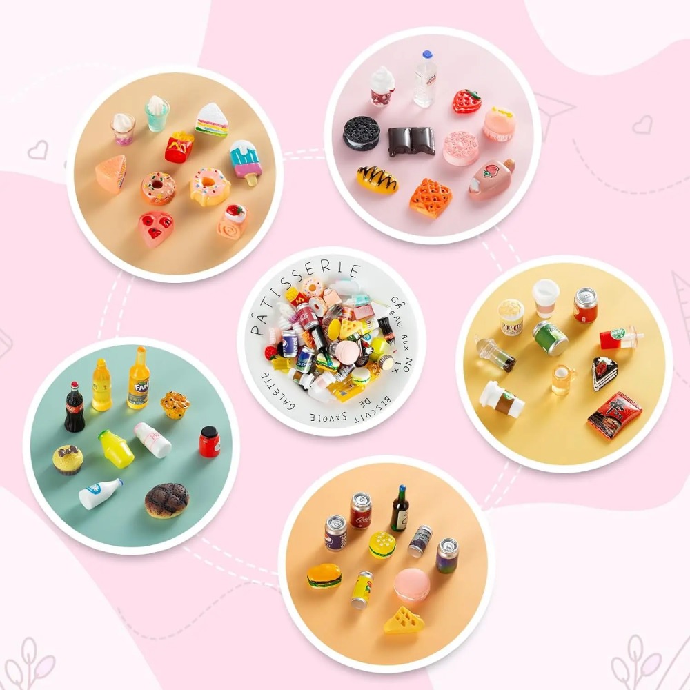 50Pcs Miniature Food Drink Bot - Party Games You Can Play recension och pris