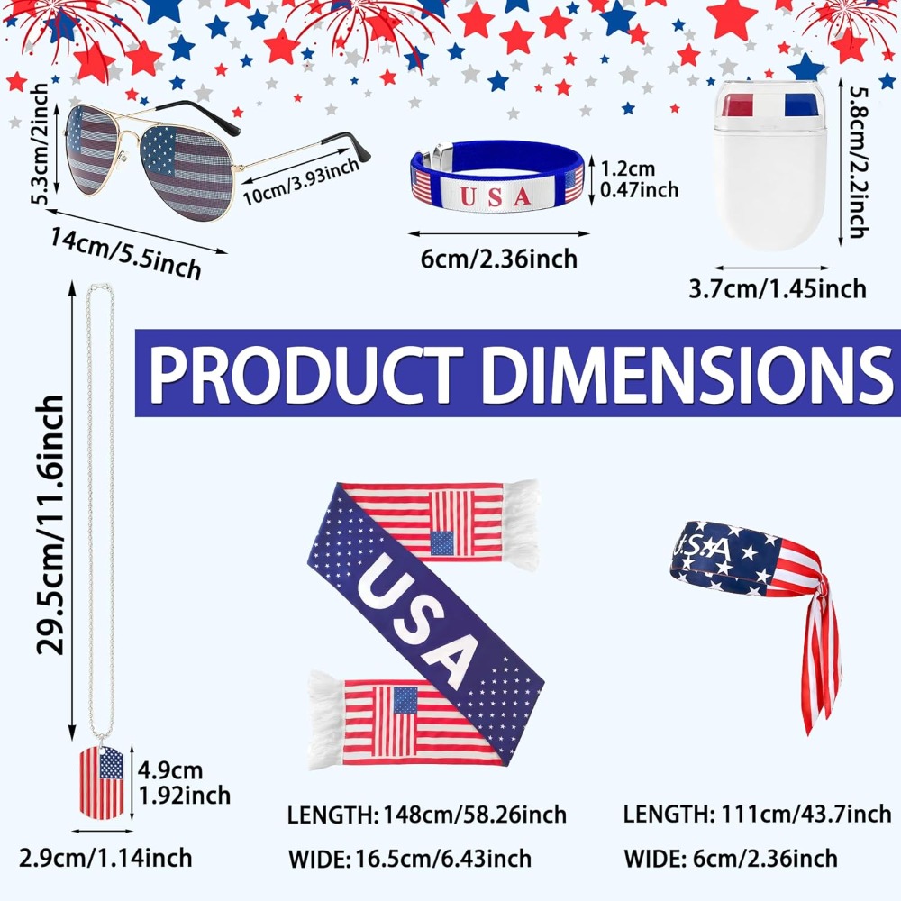 2026 USA Fan Kit Patriotic Sup - Party Games Usa recension och pris