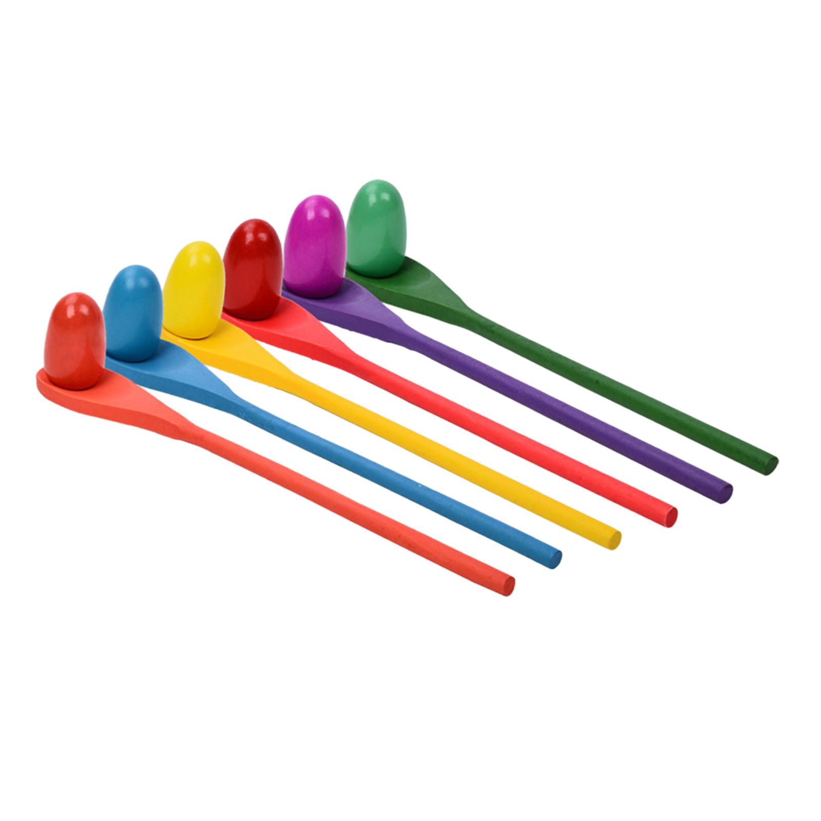 6 Pieces Egg Spoon Race Game H - Party Games Egg recension och pris