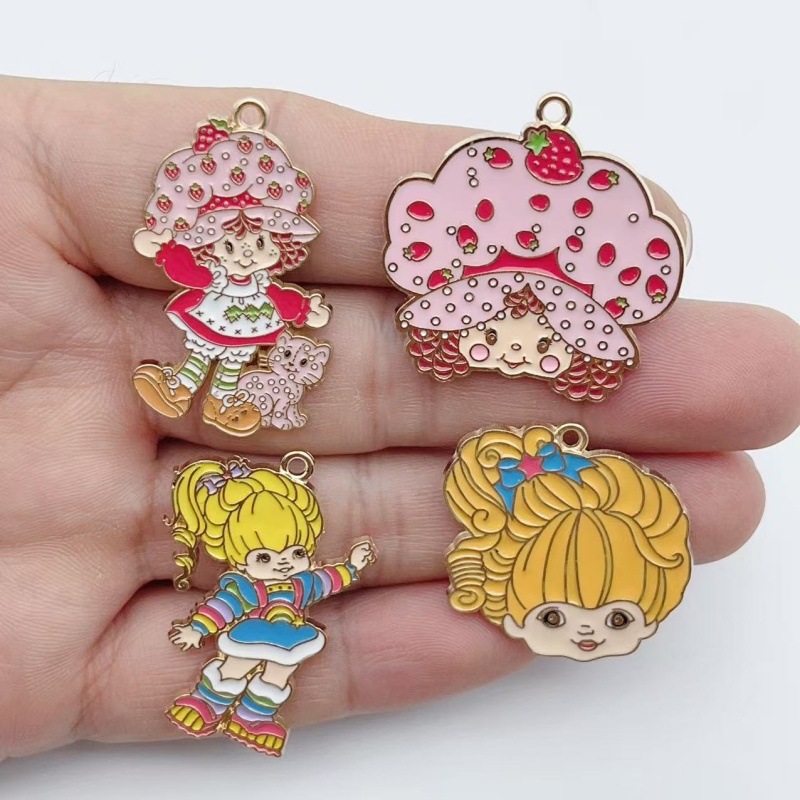 10pcs Cute Little Girl Enamel  - Party Games Ideas recension och pris