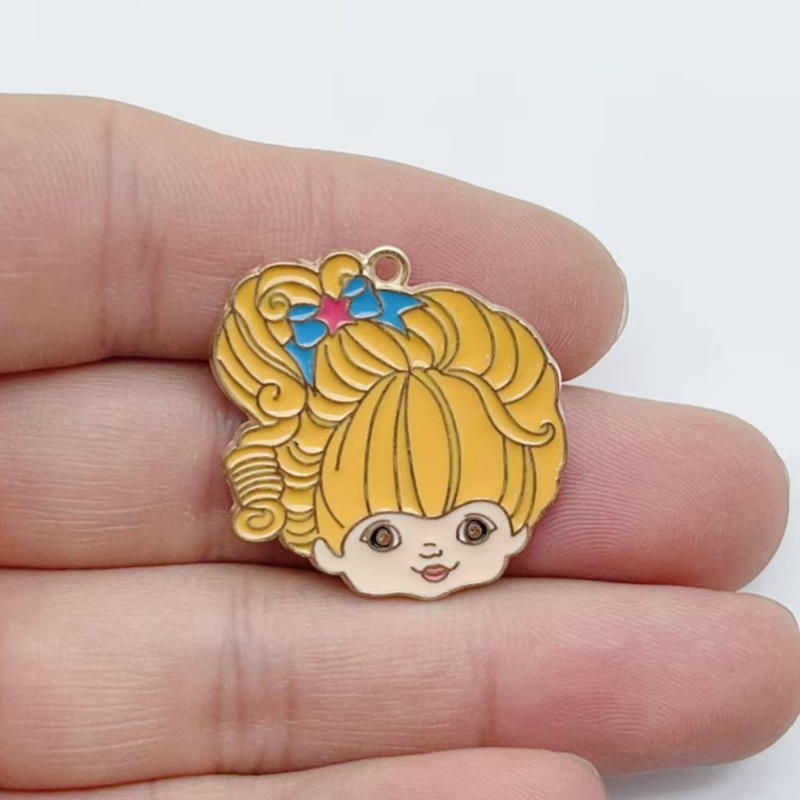 10pcs Cute Little Girl Enamel  - Party Games Ideas recension och pris